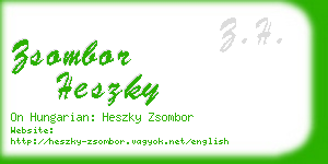 zsombor heszky business card